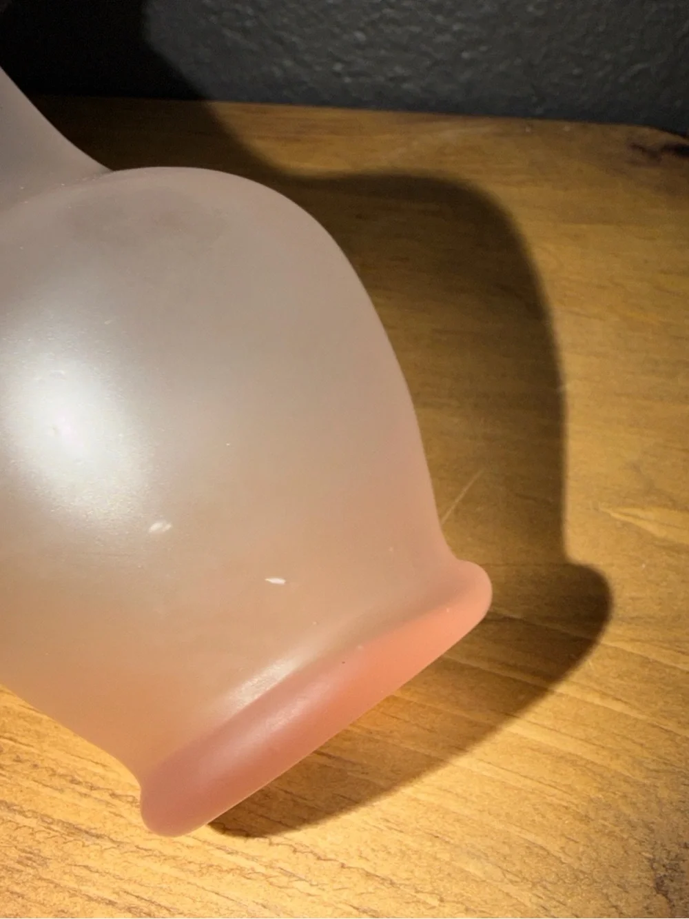 Vintage Napco Pink Satin Glass Ruffled Bud Vase MCM Frosted Flower Vase Cottage
